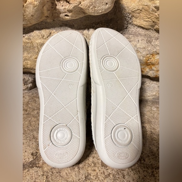 LA PLUME Jen White Snake Print Buckle Strap Slide Slip On Sandals 37 EU or 7 US - Picture 7 of 7